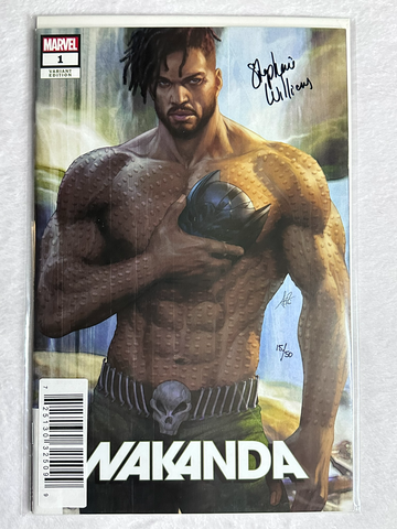 Wakanda #1 Artgerm Lau Variant NM 2022 Killmonger Signed Stephanie Williams CoA