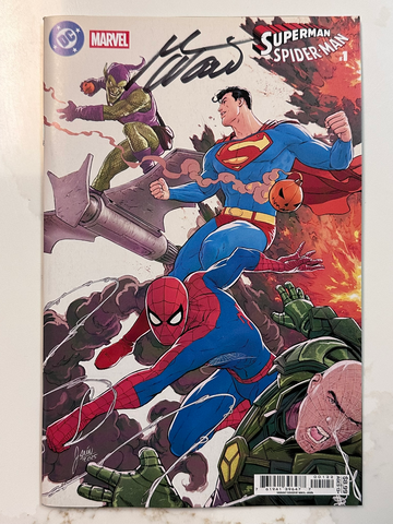 Superman Spider-Man #1 Mike Janin Variant DC Marvel 2026 50th Anniv Signed Waid