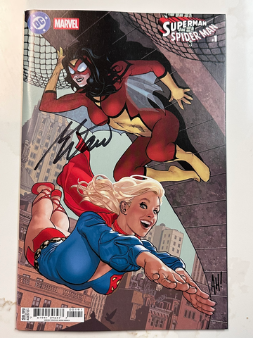 Superman Spider-Man #1 Adam Hughes Variant DC Marvel 2026 50th Anniv Signed Waid