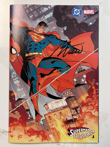 Superman Spider-Man #1 Jimenez Wraparound DC Marvel 2026 50th Anniv Signed Waid