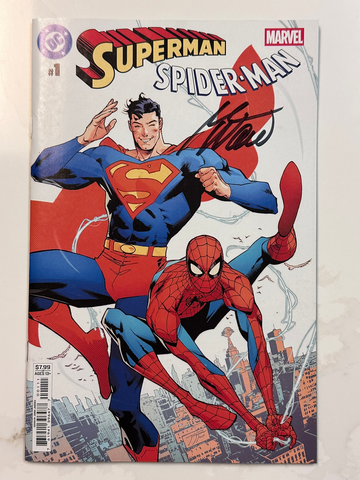 Superman Spider-Man #1 DC Marvel 2026 Key 50th Anniv Signed Mark Waid Cover A