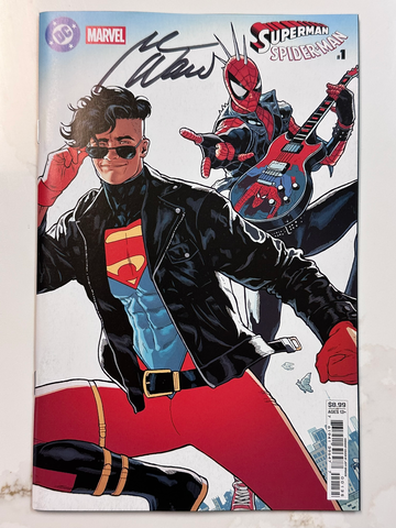 Superman Spider-Man #1 Jeffrey Spokes Variant DC Marvel 2026 50th Anniv Signed Waid