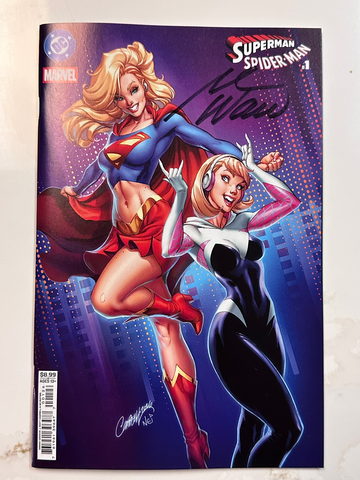 Superman Spider-Man #1 J Scott Campbell DC Marvel 2026 50th Ann Signed Mark Waid