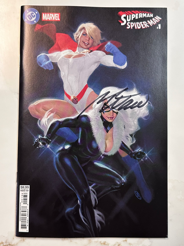 Superman Spider-Man #1 Talaski Variant DC Marvel 2026 50th Anniv Signed Waid