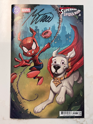 Superman Spider-Man #1 Chrissie Zullo Variant DC Marvel 2026 50th Anniv Signed Waid