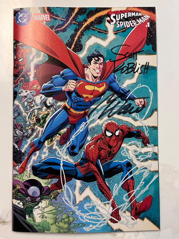Superman Spider-Man #1 Koblish Wraparound DC Marvel 2026 50th Anniv Signed x2 NM
