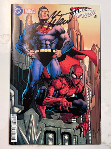 Superman Spider-Man #1 Jim Lee Variant DC Marvel 2026 Key 50th Anniv Signed Waid
