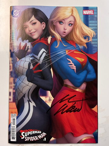 Superman Spider-Man #1 Artgerm Variant DC Marvel 2026 50th Anniv Signed Waid