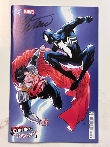 Superman Spider-Man #1 Sampere Variant DC Marvel 2026 50th Anniv Signed Waid