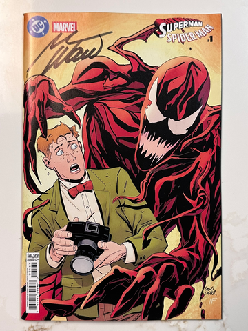 Superman Spider-Man #1 Steve Lieber Variant DC Marvel 2026 50th Anniv Signed Waid