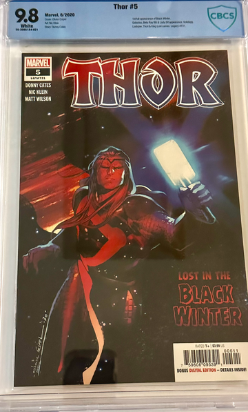 Thor #5 CBCS 9.8 White 2020 1st Full Black Winter Key Donny Cates Coipel LGY 731