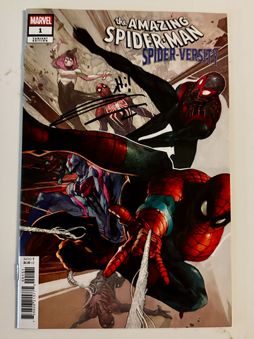ASM Spider-Versity #1 Simone Bianchi Variant NM 2026 Signed Jordan Morris CoA Key