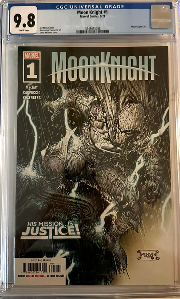 Moon Knight #1 CGC 9.8 White Pages Marvel 2021 LGY 201 McNiven Key MacKay Series