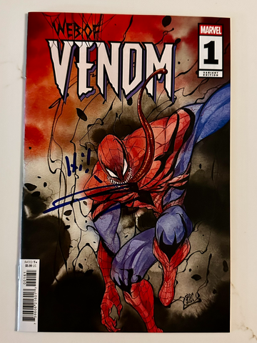 Web of Venom #1 Peach Momoko Variant NM 2026 Signed Jordan Morris CoA Key 1st