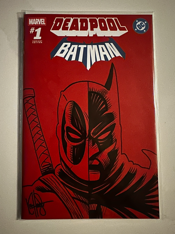 Deadpool Batman #1 Red Sketch Variant Original Haeser Sketch DF CoA NM 2025 Key
