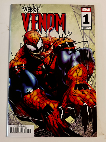 Web of Venom #1 Pere Perez Variant NM 2026 Signed Jordan Morris CoA Key 1st App