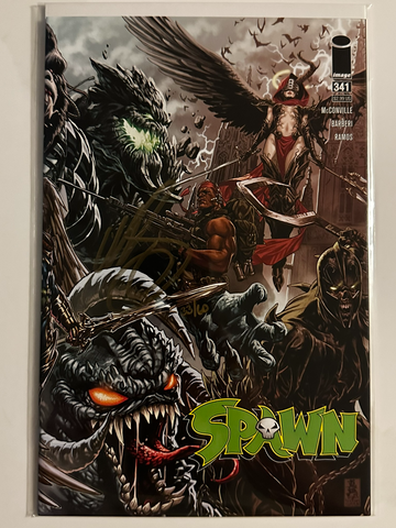 Spawn #341 Cvr C Brooks Signed Variant #33/60 Gold DF CoA NM 2023 1st Avaron Key