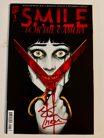 SMILE FOR THE CAMERA #1 NM SIGNED by Hannah Rose May Main Cover #A  w/COA 