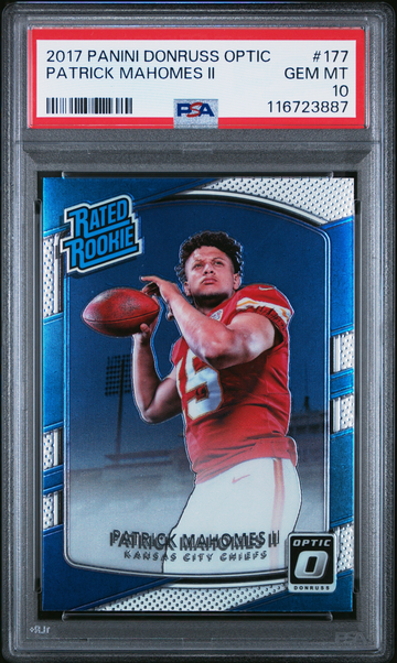 2017 PANINI DONRUSS OPTIC #177 PATRICK MAHOMES II PSA 10