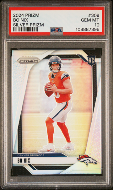 2024 PANINI PRIZM #309 BO NIX SILVER PRIZM PSA 10