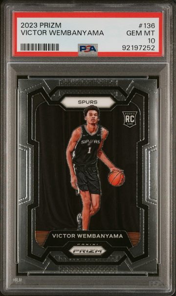 2023 PANINI PRIZM #136 VICTOR WEMBANYAMA PSA 10