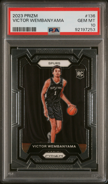 2023 PANINI PRIZM #136 VICTOR WEMBANYAMA PSA 10