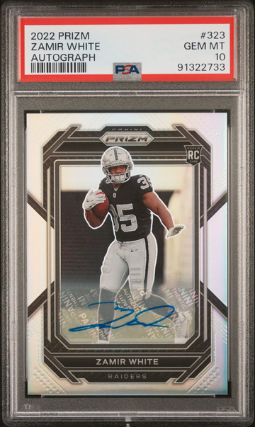 2022 Panini Prizm Zamir White Silver Rookie Autograph #323 PSA 10