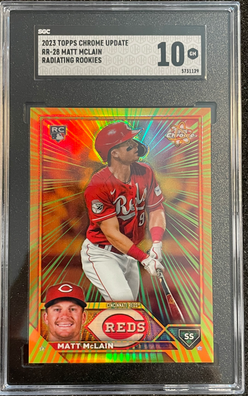 2023 Topps Chrome Update #28 radiating rookies case hit SP Rookie SGC 10 