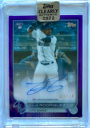 2022 Topps Clearly Authentic Julio Rodriguez RC Auto Purple 2/10 🔥