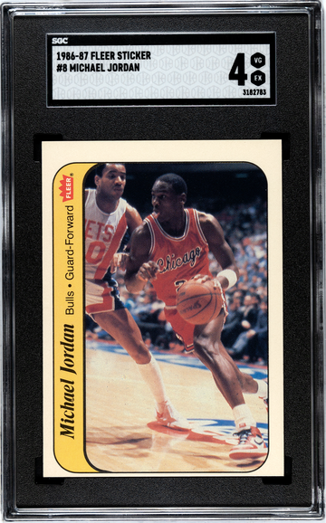 1986-87 Fleer Sticker Michael Jordan #8