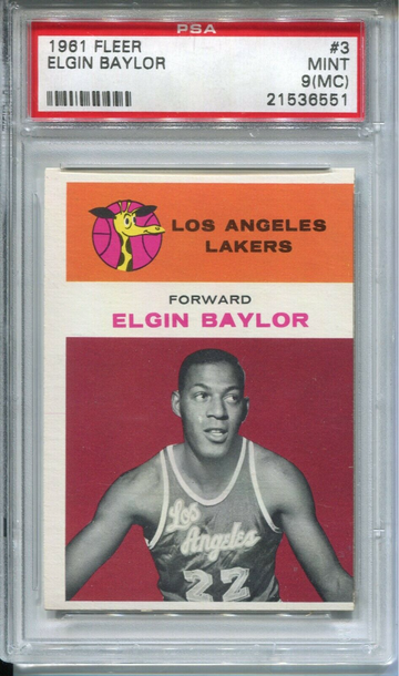 1961 Fleer #3 Elgin Baylor *** 9 (MC)