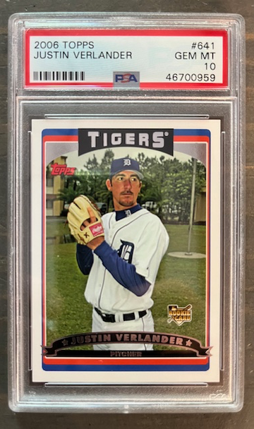 Justin Verlander 2006 Topps Rookie card PSA10