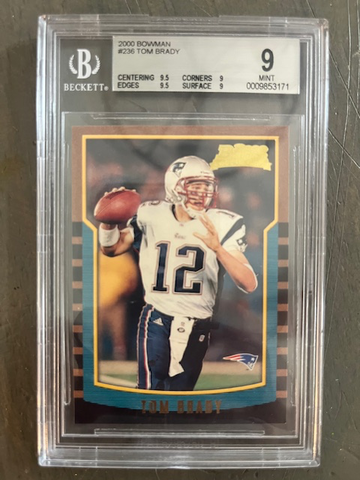 Tom Brady 2000 Bowman BGS9 Rookie