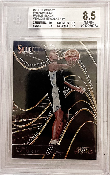 2018 Select Lonnie Walker 1/1 Phenomenon Black Prizms BGS 8.5