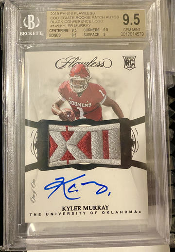 2019 Panini Flawless Kyler Murray Rookie Patch Auto Black Conference Logo