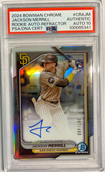 2024 Bowman Chrome Jackson Merrill Rookie Auto Refractor 