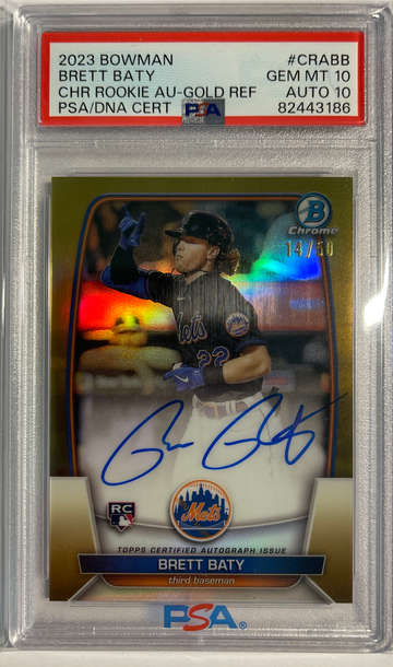 2023 Bowman Brett Baty Gold Refractor Auto