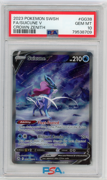 2023 Pokemon Crown Zenith Suicune V PSA 10
