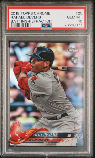 2018 Topps Chrome #25 Rafael Devers Rookie Refractor RC PSA 10 Gem Mint