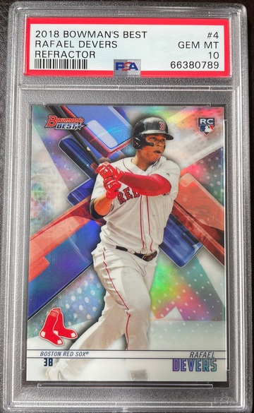 2018 Bowman Best #4 Rafael Devers Rookie Refractor RC PSA 10 Gem Mint 