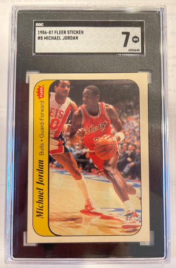 Fleer 1986 Michael Jordan Rookie 8 Sticker SGC 7
