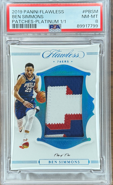 2019 Flawless Patches Platinum 1/1 Ben Simmons 