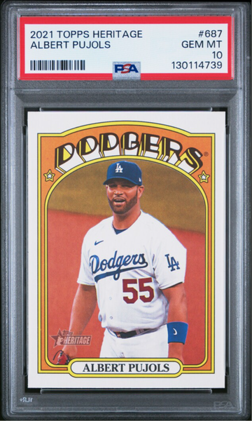 2021 Topps Heritage Albert Pujols #687 PSA 10 GEM MINT