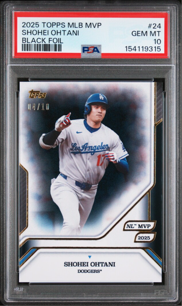 2025 Topps MLB MVP Collection Shohei Ohtani Black Foil #24 04/10