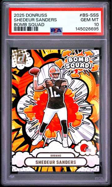 2025 Donruss Bomb Squad Shedeur Sanders ROOKIE #BS-SSS PSA 10 GEM MINT
