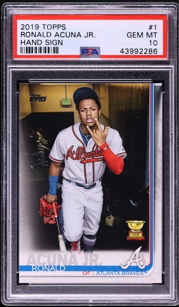 2019 Topps Ronald Acuna Jr. Hand Signs #1 GEM MT 10
