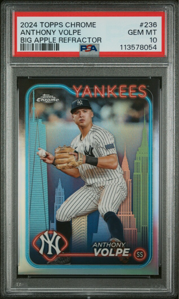 2024 Topps Chrome Anthony Volpe Big Apple Refractor #236