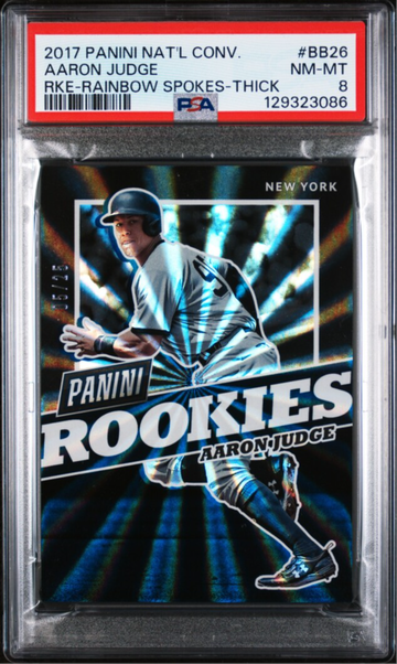 2017 Panini National Convention Aaron Judge Rke-Rainbow Spokes-Thick #BB26 05/25