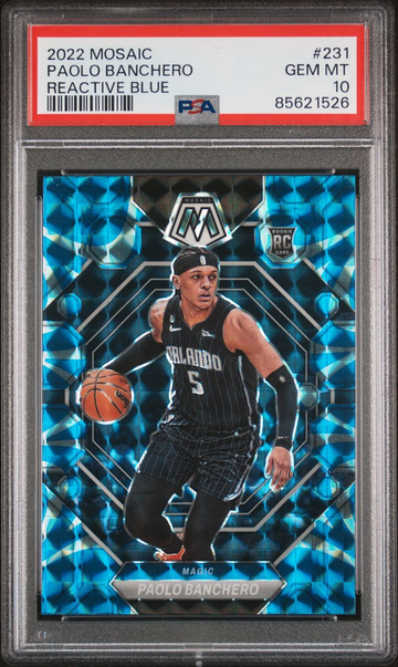 2022 Panini Mosaic Paolo Banchero Reactive Blue PSA 10