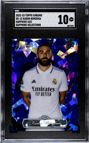 2022-23 Topps Chrome Karim Benzema Sapphire Selections SGC 10